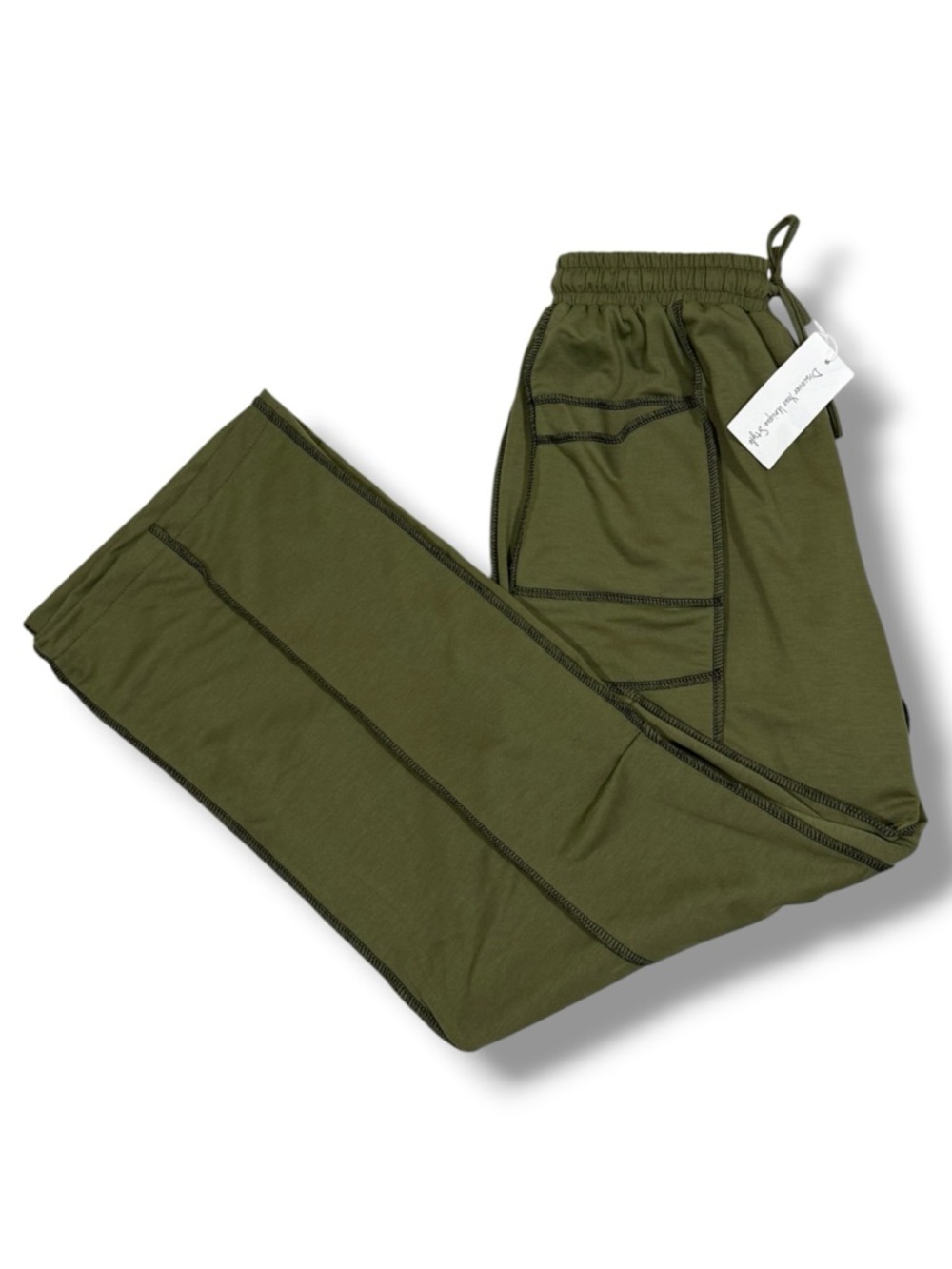 Xieerduo Women’s Barrel Sweatpants Olive Green Size Medium
